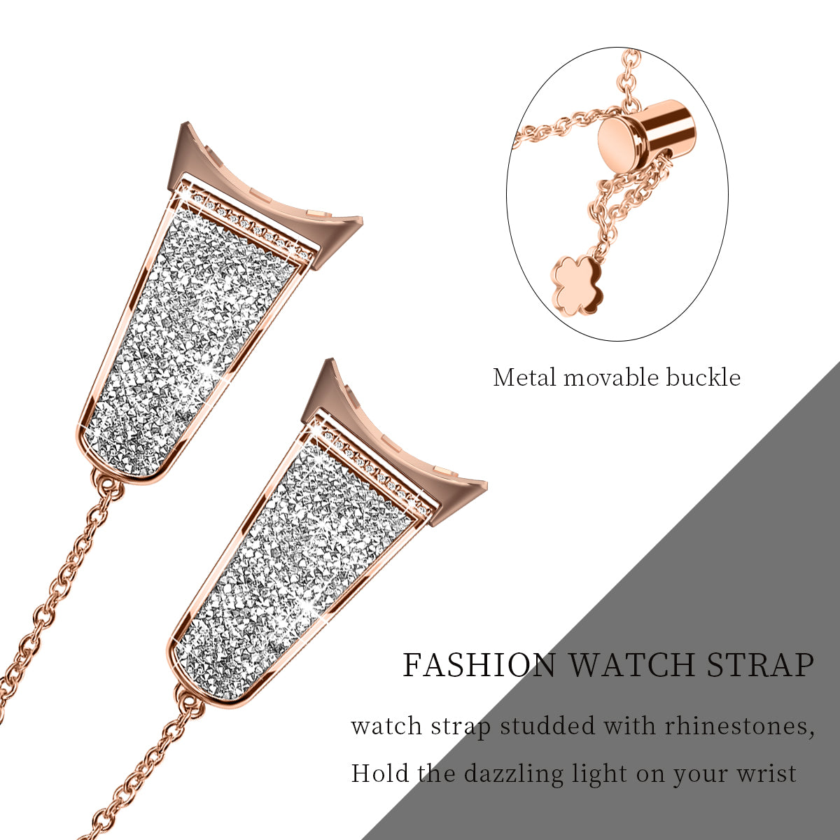 For Google Pixel Watch 2 Pixel Watch Rhinestone Decor Bling Metal Chain Band Replacement Bracelet Watch Strap For Google Pixel Watch 2 Pixel Watch Rhinestone Decor Bling Metal Chain Band Replacement Bracelet Watch Strap